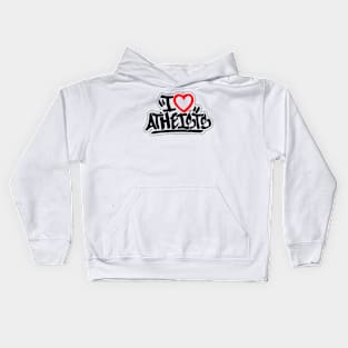 I Love Atheists (blk) by Tai's Tees Kids Hoodie